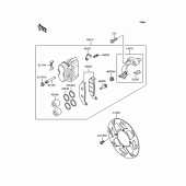 Схема узла: Передний тормоз для Kawasaki KLX250 KLX250SR