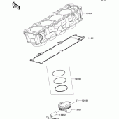 Схема узла: Цилиндр & Поршень для Kawasaki ZR1000 Z1000 ABS