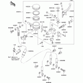 Схема вузла: Передній гальмівний циліндр для Kawasaki ZX600 Ninja ZX-6RR