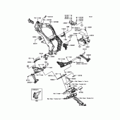Схема вузла: Кріплення двигуна Kawasaki ZR1000 Z1000 ABS