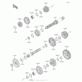 Схема вузла: Трансмісія для Kawasaki KLX140 KLX140G