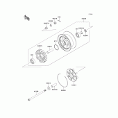 Схема узла: Заднее колесо & Приводная цепь для Kawasaki VN1500 Vulcan 1500 Classic FI