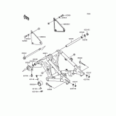 Схема вузла: Задній важіль (Маятник) для Kawasaki VN400 Vulcan Drifter