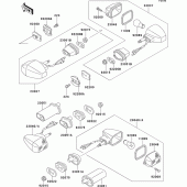 Схема вузла: Поворотники для Kawasaki ZX750 ZXR750R