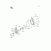 Схема вузла: Водяний насос для Kawasaki ER400 ER-4N