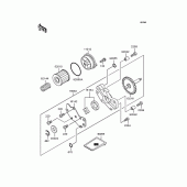 Схема вузла: Масляний насос & Масляний фільтр для Kawasaki KLX250 KLX250SR