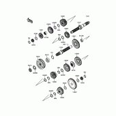 Схема вузла: Трансмісія для Kawasaki VN1700 Vulcan 1700 Voyager Custom ABS