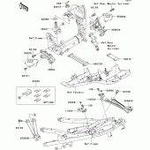 Схема вузла: Кріплення двигуна для Kawasaki ZX1000 Ninja ZX-10R