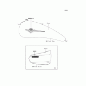 Схема вузла: Наклейки (Black; a8f; us) для Kawasaki VN1600 Vulcan 1600 Classic