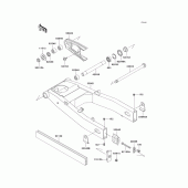 Схема вузла: Задній важіль (маятник) для Kawasaki ZX600 ZZ-R600