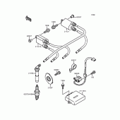 Схема вузла: Котушка запалювання для Kawasaki ZX400 ZXR400R