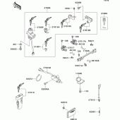 Схема вузла: Замок запалювання для Kawasaki ZG1000 1000GTR