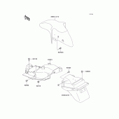 Схема узла: Fender для Kawasaki ZX600 Ninja ZX-6