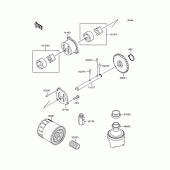 Схема вузла: Масляний насос & Масляний фільтр для Kawasaki ZR400 ZRX-II