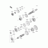 Схема узла: Transmission(zef) для Kawasaki KX250/ KX252 KX250F