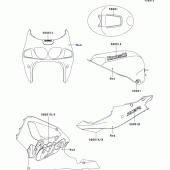 Схема узла: Decals(red)(zx750-p3) для Kawasaki ZX750 Ninja ZX-7R