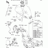 Схема вузла: Паливний бак для Kawasaki EX650 Ninja 650 ABS