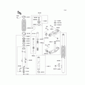 Схема вузла: Передня вилка(1/2) для Kawasaki KLX250 KLX250