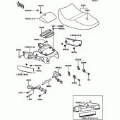 Схема вузла: Сидіння (1/2) для Kawasaki ZG1000 1000GTR