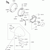 Схема вузла: Headlight(s) для Kawasaki VN1500 VN1500 Drifter