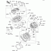Схема вузла: Головка циліндра для Kawasaki VN1500 VN1500 Drifter