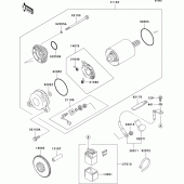 Схема узла: Starter motor для Kawasaki ZX750 Ninja ZX-7R