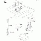 Схема узла: Система зажигания для Kawasaki ZX750 ZXR750