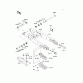 Схема вузла: Задній важіль (маятник) для Kawasaki KX250/ KX252 KX250