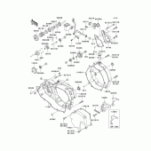 Схема вузла: Engine cover(s)(1/2) для Kawasaki KX250/ KX252 KX250