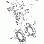 Схема вузла: Front caliper для Kawasaki ZG1000 1000GTR