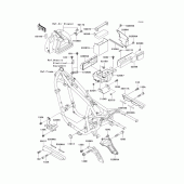 Схема узла: Крепление двигателя для Kawasaki EN500 Vulcan 500 LTD