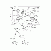 Схема узла: Передний тормозной цилиндр для Kawasaki ZX600 Ninja ZX-6R