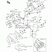 Схема вузла: Cowling lowers(1/2) для Kawasaki ZX900 Ninja ZX-9R