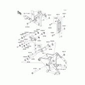 Схема вузла: Підвіска/задній амортизатор для Kawasaki VN900 Vulcan 900 Custom