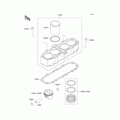 Схема узла: Цилиндр & Поршень для Kawasaki ZX600 Ninja ZX-6