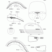 Схема вузла: Decals(red/beige)(vn1500-l4h) для Kawasaki VN1500 VN1500 Classic Tourer Fi