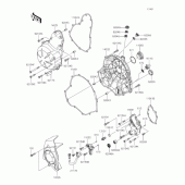 Схема вузла: Кришка двигуна для Kawasaki EX400 Ninja 400R