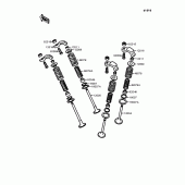 Схема узла: Рокер & Клапан для Kawasaki EL250 Eliminator 250SE