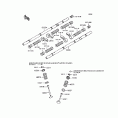 Схема вузла: Рокер & Клапан для Kawasaki ZR1100 ZRX1100-II