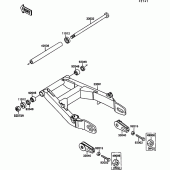 Схема узла: Задний рычаг (Маятник) для Kawasaki EN500 Vulcan 500