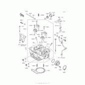 Схема узла: Головка цилиндра для Kawasaki KL650 KLR650