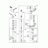 Схема вузла: Вилка передньої осі (EL250A-047160) для Kawasaki EL250 Eliminator 250LX
