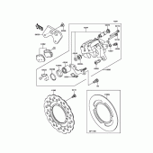 Схема вузла: Заднє гальмо для Kawasaki KX85 KX85-II