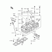 Схема вузла: Головка циліндра для Kawasaki ZR1100 Zephyr 1100RS