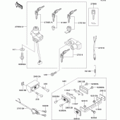 Схема вузла: Замок запалювання для Kawasaki ZX600 ZZ-R600