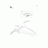 Схема вузла: Інформаційні наклейки для Kawasaki KX450 KX450F