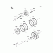 Схема вузла: Зчеплення для Kawasaki KX250/ KX252 KX250F