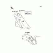 Схема вузла: Інформаційні наклейки для Kawasaki KLX250 D-Tracker