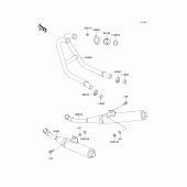 Схема вузла: Вихлопна система для Kawasaki EX250 ZZR250