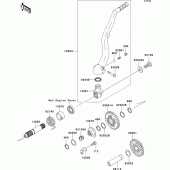Схема вузла: Kickstarter mechanism для Kawasaki KX250/ KX252 KX250F